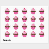 Sticker Rond Cupcake (Feuille)