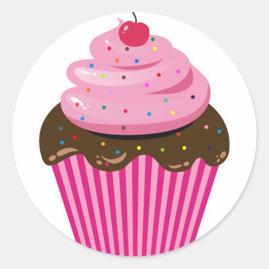 Sticker Rond Cupcake (Devant)