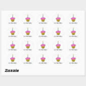 Sticker Rond Cupcake (Feuille)