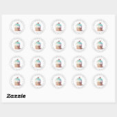 Sticker Rond Cupcake (Feuille)