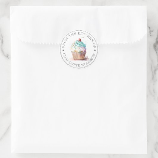 Sticker Rond Cupcake (Sac)