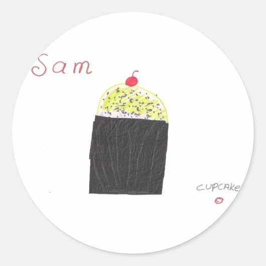 STICKER ROND CUPCAKE (Devant)