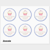 Sticker Rond Cupcake (Feuille)