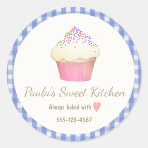 Sticker Rond Cupcake