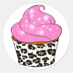 Sticker Rond Cupcake