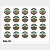 Sticker rond Cupcake (Feuille)