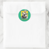 Sticker Rond Cupcake anniversaire - Bulldog - Lumière (Sac)