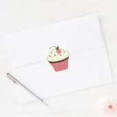Sticker Rond Cupcake au Moka (Enveloppe)