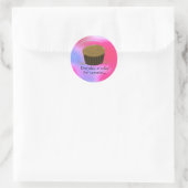Sticker Rond Cupcake au tourbillon de chocolat (Sac)