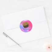 Sticker Rond Cupcake au tourbillon de chocolat (Enveloppe)