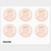 Sticker Rond Cupcake Bakery Baking Utensils Product Labels (Feuille)