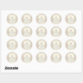 Sticker Rond Cupcake Bakery Chef Chic Gold Parties scintillant  (Feuille)