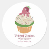 Sticker Rond Cupcake Bakery Chef pâtissier (Devant)