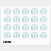 Sticker Rond Cupcake Bakery Chef Turquoise Parties scintillant  (Feuille)