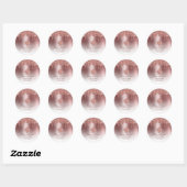 Sticker Rond Cupcake Bakery Pastry Chef Glitter Drips Rose Gold (Feuille)