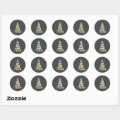 Sticker Rond Cupcake Baking Baker Christmas Tree Xmas  (Feuille)