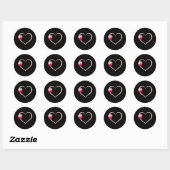 Sticker Rond Cupcake Baking Heartbeat Love Baking (Feuille)