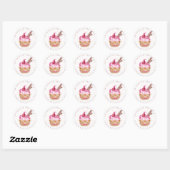 Sticker Rond Cupcake Baking stickers/étiquettes (Feuille)
