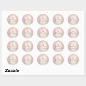 Sticker Rond Cupcake Boulangerie Chef Rose Gold Parties scintil (Feuille)