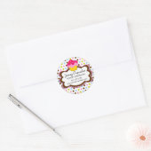 Sticker Rond Cupcake Boulangerie Couvercles (Enveloppe)