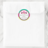 Sticker Rond Cupcake Cake Pops Tropical Bakery Box Seaux (Sac)