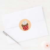 Sticker Rond Cupcake coloré (Enveloppe)