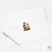 Sticker Rond Cupcake de Noël Simple Saisonnière (Enveloppe)
