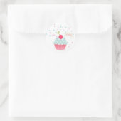 Sticker Rond Cupcake et Confetti (Sac)