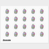 Sticker Rond cupcake gelé de couleur pastel (Feuille)