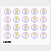 Sticker Rond Cupcake Gourmet Lilac Boulangerie Cachets (Feuille)