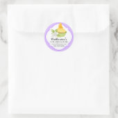 Sticker Rond Cupcake Gourmet Lilac Boulangerie Cachets (Sac)