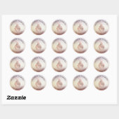 Sticker Rond Cupcake Home Bakery Rustic Vintage (Feuille)
