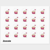 Sticker Rond Cupcake - Jour le plus doux (Feuille)