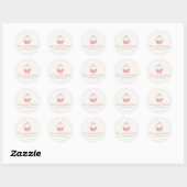 Sticker Rond Cupcake Logo Boulangerie Chef Restauration (Feuille)