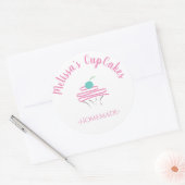 Sticker Rond CupCake Logo Whisk boulangerie maison (Enveloppe)