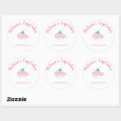 Sticker Rond CupCake Logo Whisk boulangerie maison (Feuille)