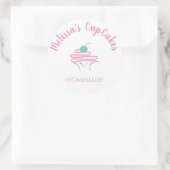 Sticker Rond CupCake Logo Whisk boulangerie maison (Sac)