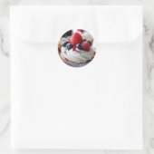 Sticker Rond Cupcake patriotique (Sac)