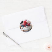 Sticker Rond Cupcake patriotique (Enveloppe)