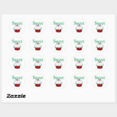 Sticker Rond Cupcake sucré (Feuille)