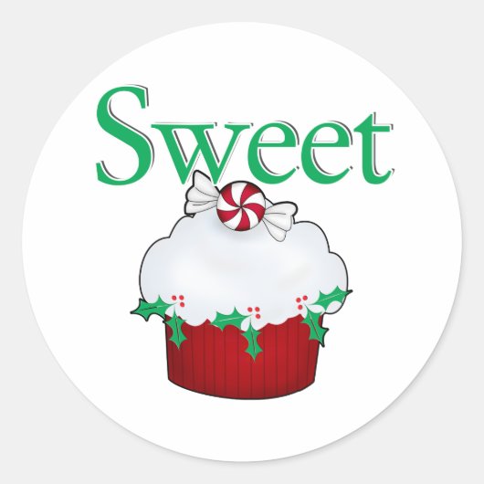 Sticker Rond Cupcake sucré (Devant)