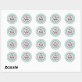 Sticker Rond Cupcake Sweet Merci de fête d'anniversaire (Feuille)