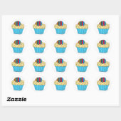 Sticker Rond Cupcake ukrainien par Vera Trembach (Feuille)