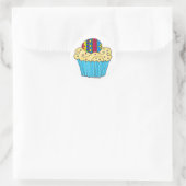 Sticker Rond Cupcake ukrainien par Vera Trembach (Sac)