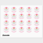 Sticker Rond Cupcake Whimsical Boulangerie Cachets (Feuille)