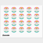 Sticker Rond Cupcake Whimsical Boulangerie Cachets (Feuille)