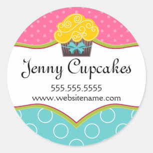 Sticker Rond Cupcake Whimsical Boulangerie Cachets