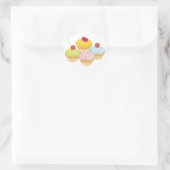 Sticker Rond Cupcakes (Sac)