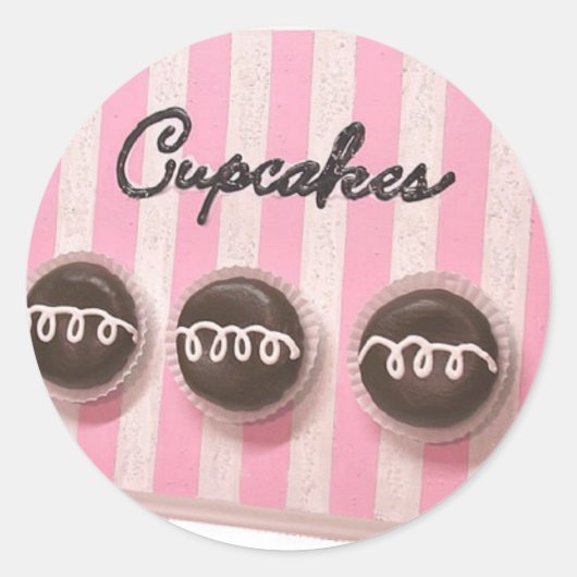 Sticker Rond Cupcakes classiques (Devant)