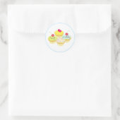 Sticker Rond Cupcakes de Joyeux Anniversaire (Sac)